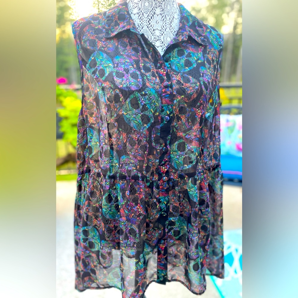 Torrid Skull Patterned Women's Top